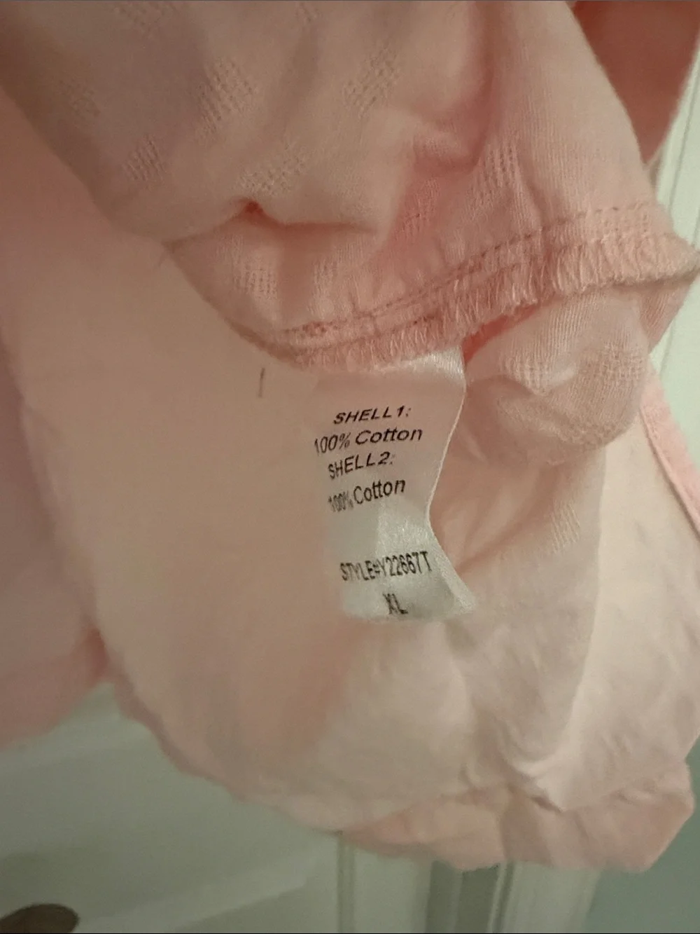 Pomander Place Light Pink Tunic with Red Trim